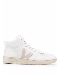 Baskets montantes en cuir blanches Veja