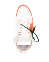 Baskets montantes en cuir blanches Off-White