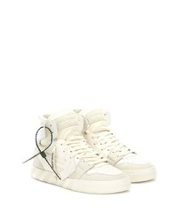 Baskets montantes en cuir blanches Off-White