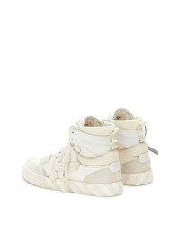 Baskets montantes en cuir blanches Off-White