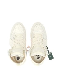 Baskets montantes en cuir blanches Off-White