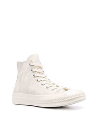 Baskets montantes en cuir blanches Converse