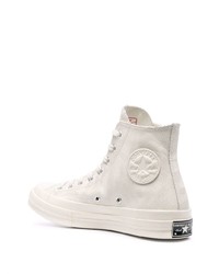 Baskets montantes en cuir blanches Converse