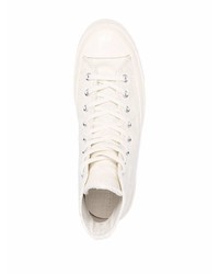 Baskets montantes en cuir blanches Converse