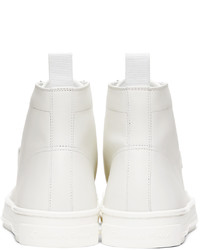 Baskets montantes en cuir blanches Gianvito Rossi