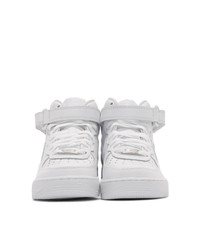 Baskets montantes en cuir blanches Nike