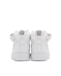 Baskets montantes en cuir blanches Nike