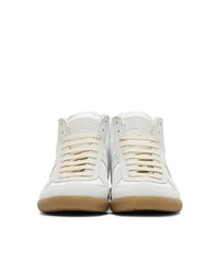 Baskets montantes en cuir blanches Maison Margiela