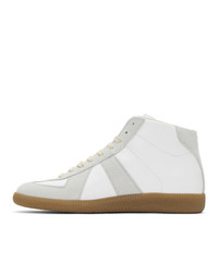 Baskets montantes en cuir blanches Maison Margiela