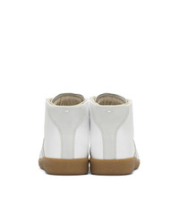 Baskets montantes en cuir blanches Maison Margiela