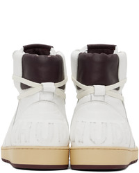 Baskets montantes en cuir blanches Rhude