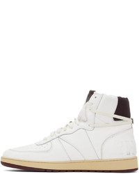 Baskets montantes en cuir blanches Rhude