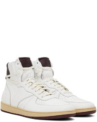 Baskets montantes en cuir blanches Rhude