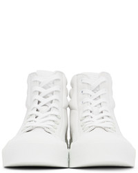 Baskets montantes en cuir blanches Givenchy