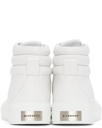 Baskets montantes en cuir blanches Givenchy