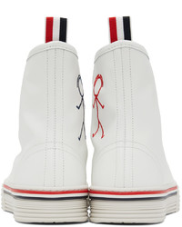 Baskets montantes en cuir blanches Thom Browne