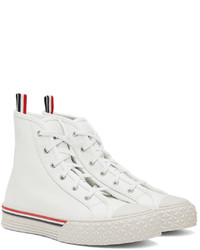 Baskets montantes en cuir blanches Thom Browne