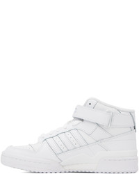 Baskets montantes en cuir blanches adidas Originals