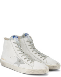 Baskets montantes en cuir blanches Golden Goose