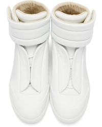 Baskets montantes en cuir blanches Maison Margiela