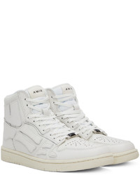 Baskets montantes en cuir blanches Amiri