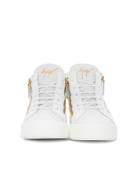 Baskets montantes en cuir blanches Giuseppe Zanotti