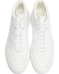 Baskets montantes en cuir blanches Common Projects