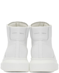 Baskets montantes en cuir blanches Alexander McQueen