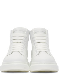 Baskets montantes en cuir blanches Alexander McQueen