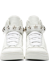 Baskets montantes en cuir blanches Givenchy