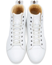 Baskets montantes en cuir blanches Diesel