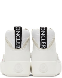 Baskets montantes en cuir blanches Moncler