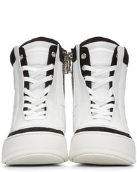 Baskets montantes en cuir blanches Balmain