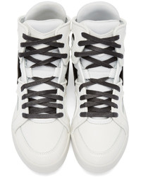 Baskets montantes en cuir blanches Diesel