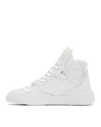 Baskets montantes en cuir blanches Givenchy