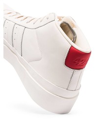 Baskets montantes en cuir blanches adidas by 424