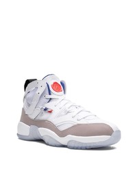 Baskets montantes en cuir blanches Jordan