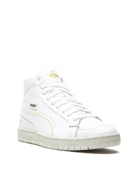 Baskets montantes en cuir blanches Puma