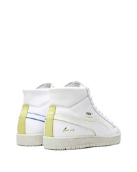 Baskets montantes en cuir blanches Puma