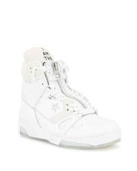 Baskets montantes en cuir blanches Converse