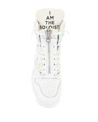 Baskets montantes en cuir blanches Converse