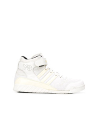 Baskets montantes en cuir blanches Y-3