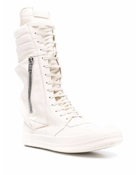 Baskets montantes en cuir blanches Rick Owens