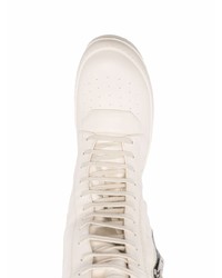 Baskets montantes en cuir blanches Rick Owens