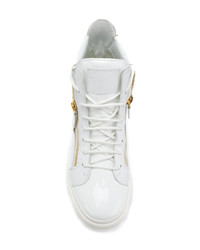 Baskets montantes en cuir blanches Giuseppe Zanotti Design