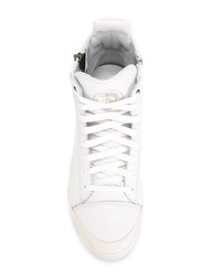 Baskets montantes en cuir blanches Diesel