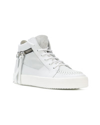 Baskets montantes en cuir blanches Giuseppe Zanotti Design