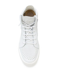 Baskets montantes en cuir blanches Giuseppe Zanotti Design