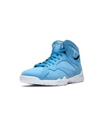 Baskets montantes en cuir bleu clair Jordan