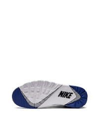 Baskets montantes en cuir bleu clair Nike